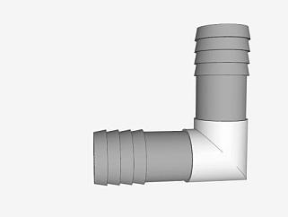 90度直角弯管PVC水管_su模型下载 草图大师模型_SKP模型