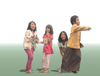 印尼女孩们SU模型下载_sketchup草图大师SKP模型