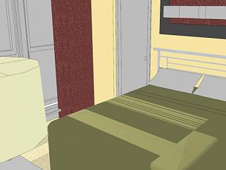 家居室内卧室装修SU模型下载_sketchup草图大师SKP模型