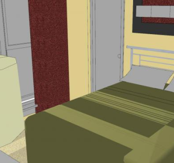家居室内卧室装修SU模型下载_sketchup草图大师SKP模型