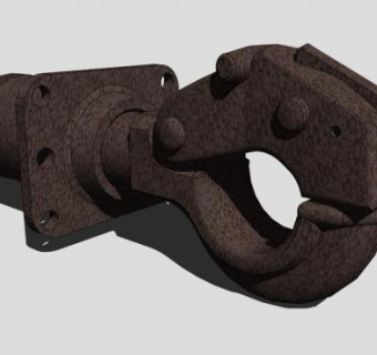 生锈的铁链吊钩SU模型_su模型下载 草图大师模型_SKP模型