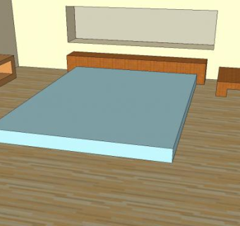 室内现代风格卧室SU模型下载_sketchup草图大师SKP模型