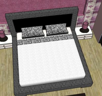 主题风格装修卧室SU模型下载_sketchup草图大师SKP模型
