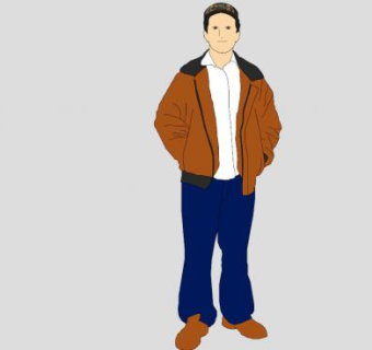 2D男人拉里SU模型下载_sketchup草图大师SKP模型