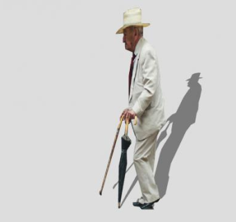 休闲西装老人SU模型下载_sketchup草图大师SKP模型