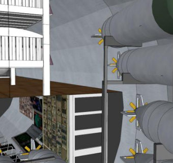 潜水艇室内外整体SU模型_su模型下载 草图大师模型_SKP模型