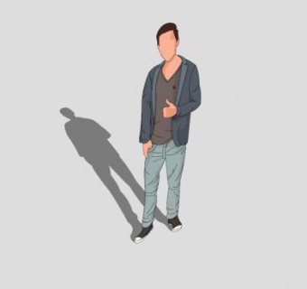 建筑系男教师SU模型下载_sketchup草图大师SKP模型