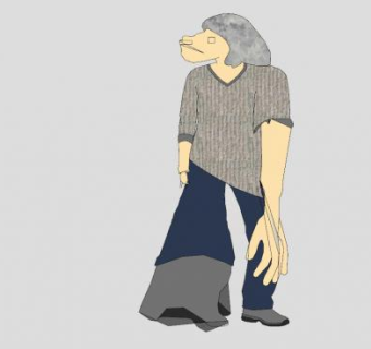 抽象的女人SU模型下载_sketchup草图大师SKP模型