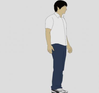 2D男教师SU模型下载_sketchup草图大师SKP模型