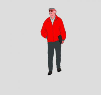 健身男教练SU模型下载_sketchup草图大师SKP模型