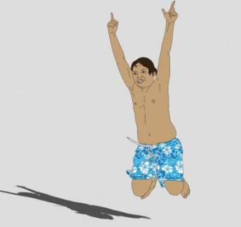 男性游泳者SU模型下载_sketchup草图大师SKP模型