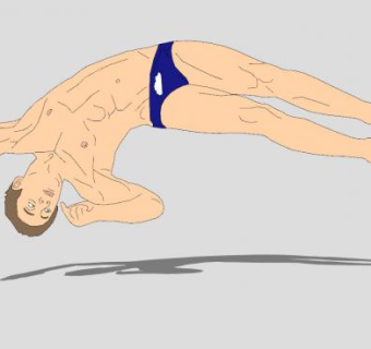 跳水男运动员SU模型下载_sketchup草图大师SKP模型