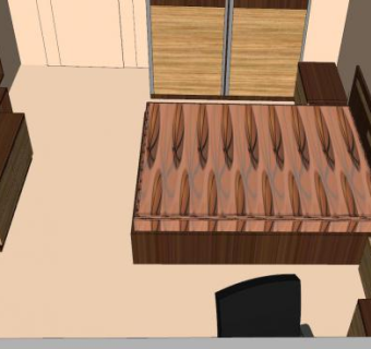 孩子卧室儿童房SU模型下载_sketchup草图大师SKP模型