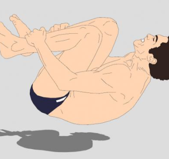 抱膝跳水男人SU模型下载_sketchup草图大师SKP模型