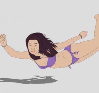 游泳泳装女孩SU模型下载_sketchup草图大师SKP模型
