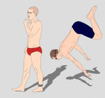 外国游泳男人SU模型下载_sketchup草图大师SKP模型