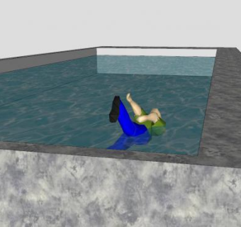 游泳男人SU模型下载_sketchup草图大师SKP模型