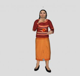 西班牙女人SU模型下载_sketchup草图大师SKP模型