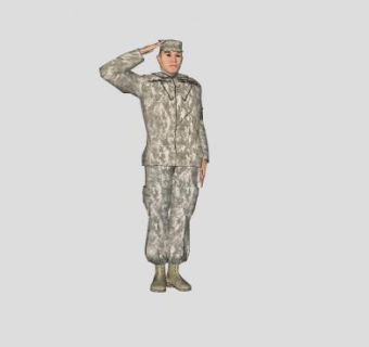 美国男警人员SU模型下载_sketchup草图大师SKP模型