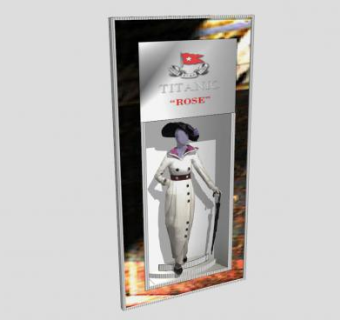 玫瑰连衣裙SU模型下载_sketchup草图大师SKP模型