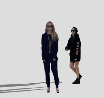 韩国2NE1组合SU模型下载_sketchup草图大师SKP模型