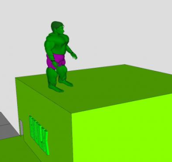 绿巨人的房子SU模型下载_sketchup草图大师SKP模型