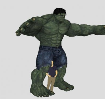 浩克绿巨人SU模型下载_sketchup草图大师SKP模型