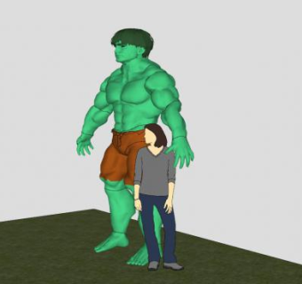 绿巨人浩克SU模型下载_sketchup草图大师SKP模型