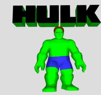漫威人物浩克SU模型下载_sketchup草图大师SKP模型