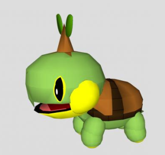 神奇宝贝草苗龟SU模型下载_sketchup草图大师SKP模型