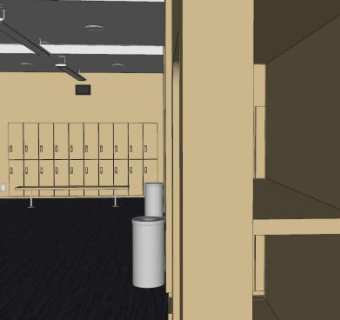 高中足球更衣室SU模型下载_sketchup草图大师SKP模型