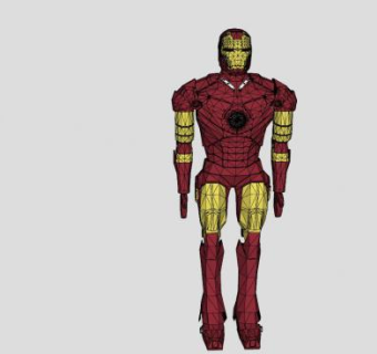 钢铁侠机器人SU模型下载_sketchup草图大师SKP模型