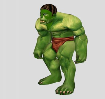 英雄形象绿巨人SU模型下载_sketchup草图大师SKP模型
