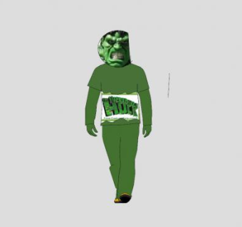 2D浩克绿巨人SU模型下载_sketchup草图大师SKP模型