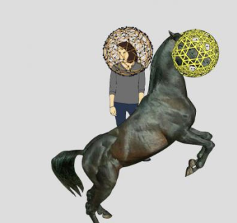 防护头盔骑马者SU模型下载_sketchup草图大师SKP模型