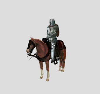 马背上的骑士SU模型下载_sketchup草图大师SKP模型