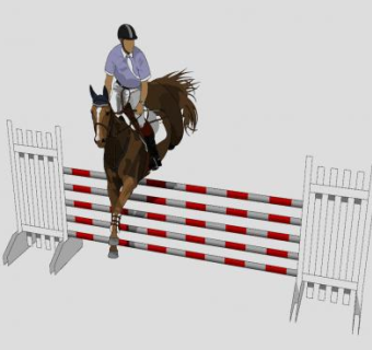 场地障碍骑手SU模型下载_sketchup草图大师SKP模型