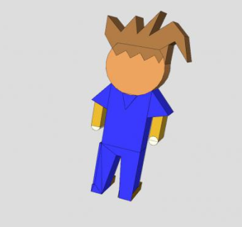 简易人物SU模型下载_sketchup草图大师SKP模型