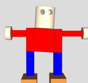 组建的玩具人SU模型下载_sketchup草图大师SKP模型