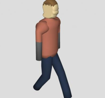 行走的人SU模型下载_sketchup草图大师SKP模型