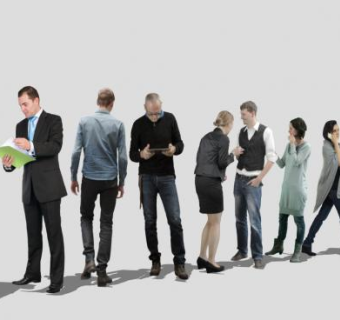 商务男士女士SU模型下载_sketchup草图大师SKP模型