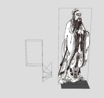 中国古代历史学家SU模型下载_sketchup草图大师SKP模型