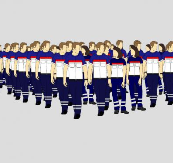 2D男女人员SU模型下载_sketchup草图大师SKP模型