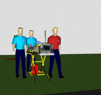 救护的医护人员SU模型下载_sketchup草图大师SKP模型