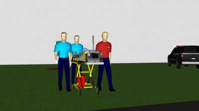 救护的医护人员SU模型下载_sketchup草图大师SKP模型