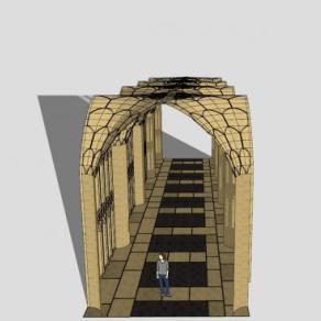 霍格沃茨走廊SU模型下载_sketchup草图大师SKP模型