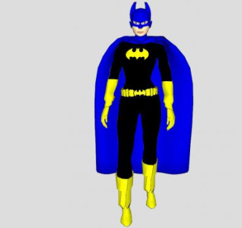 漫画人物蝙蝠女SU模型下载_sketchup草图大师SKP模型