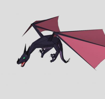 飞龙动物恶魔龙SU模型下载_sketchup草图大师SKP模型