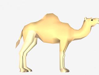 单峰骆驼动物SU模型下载_sketchup草图大师SKP模型
