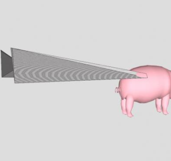 带翅膀的飞猪SU模型下载_sketchup草图大师SKP模型